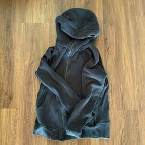Size S/M Lululemon Scuba Oversized Full Zip Hoodie Black Women's